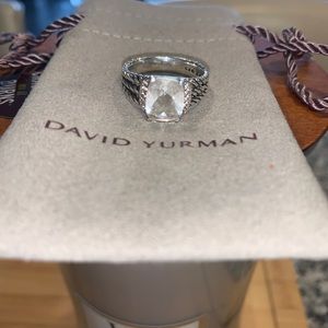 David Yurman Petite Wheaton w pave diamonds ring 7